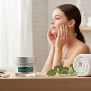 Collagen Plant‎ Based Lift Moisturizer Ginseng Hyaluronic Green Tea 2 oz Vegan